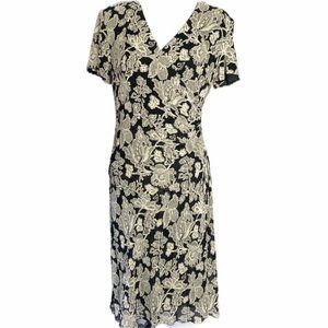 ⭐️ Donna Ricco New York Black Wrap Maxi Dress 10